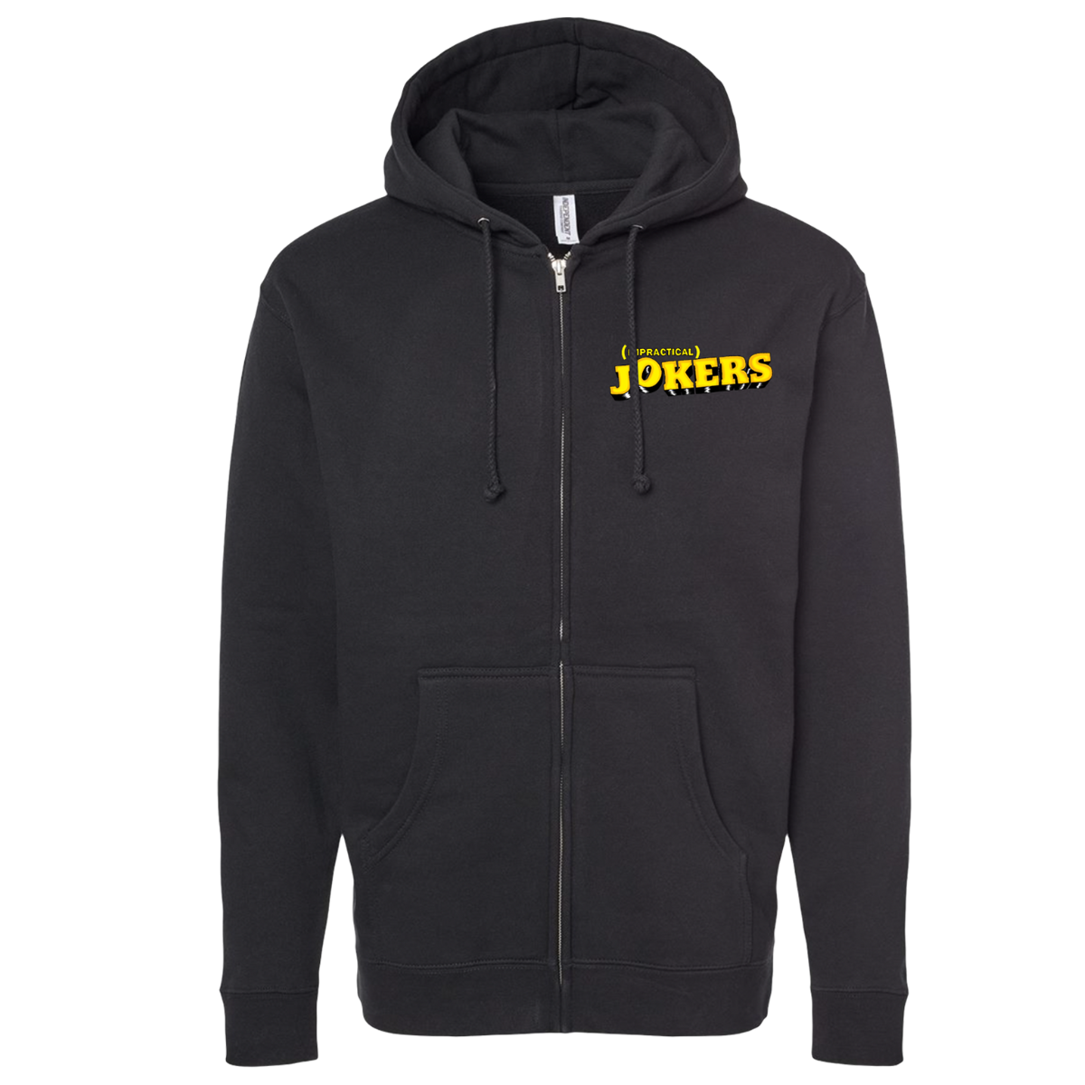 Black Caricature Logo Zip Hoodie Impractical Jokers Store