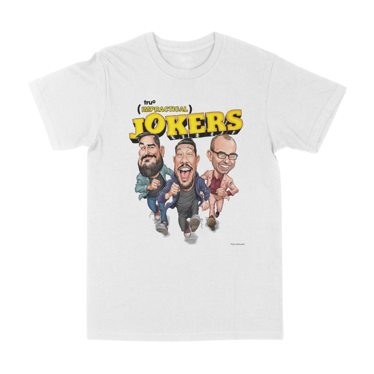 White Caricature Logo T-Shirt