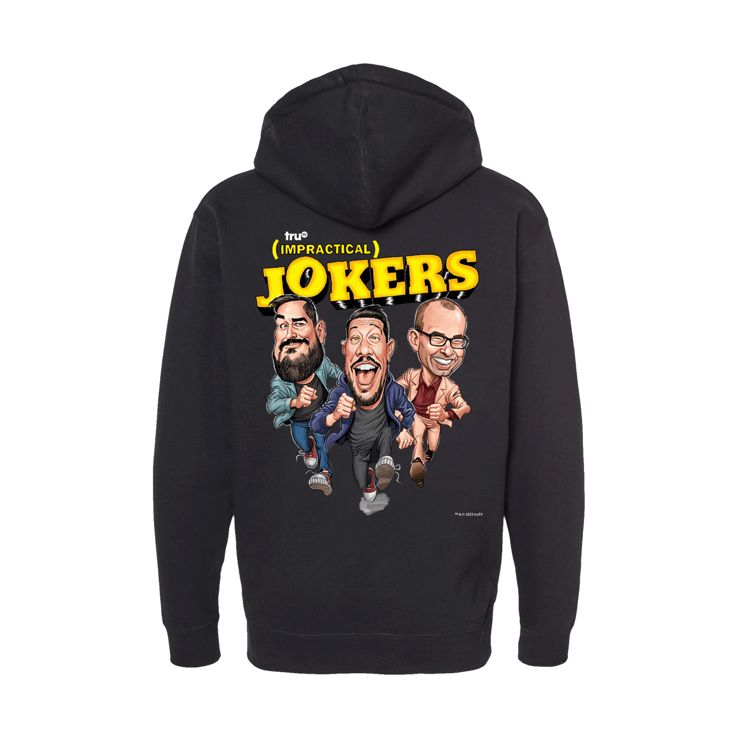 Black Caricature Logo Zip Hoodie