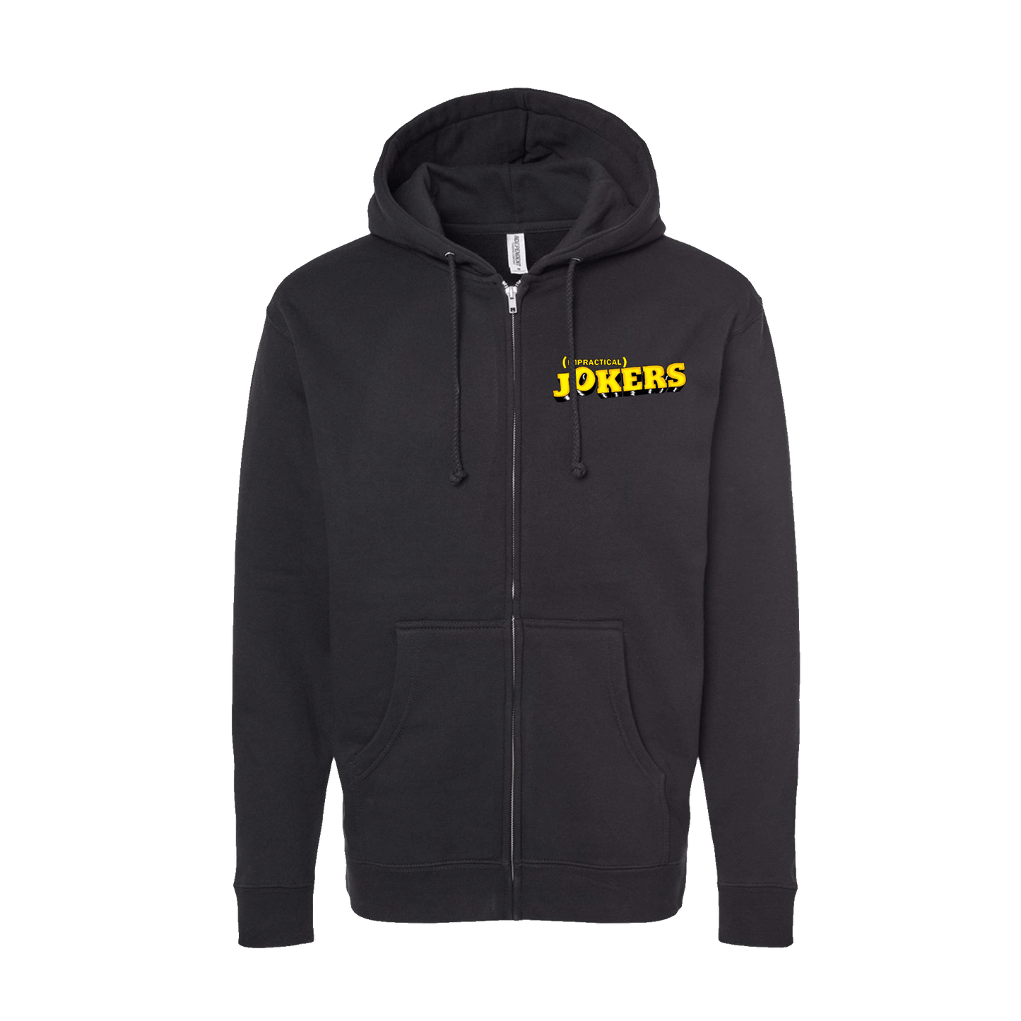 Black Caricature Logo Zip Hoodie