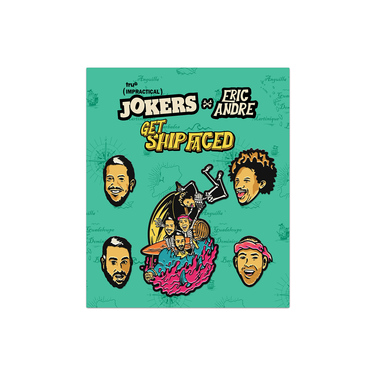 Ship Faced Enamel Pin Set – Impractical Jokers Store